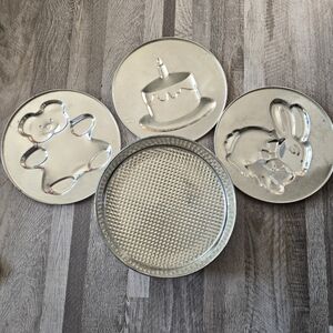 Vintage Cute Animals & Cake Springform Pan Insert Set Cute Teddy Bunny Birthday